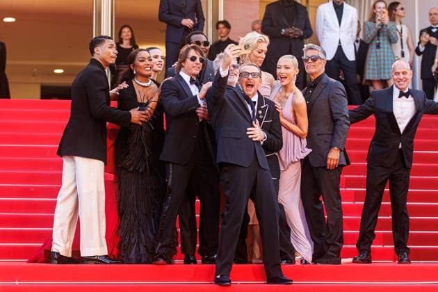 Festival de Cannes Premiere Mission Impossible The Final Reckoning Greg Tarzan Davis, Angela Bassett, Hayley Atwell, Tom Cruise, Trammell Tillman, Simon Pegg, Hannah Waddingham, Pom Klementieff, Esai Morales and Brian Robbins at the premiere of Mission Impossible The Final Reckoning during the 78 Cannes Film Festival on 14 05 2025 Copyright: xEventpressxKochanx