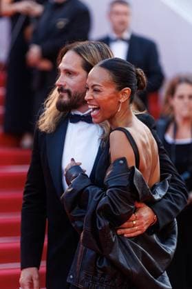 Festival de Cannes Premiere Mission Impossible The Final Reckoning Marco Perego and Zoe Saldana at the premiere of Mission Impossible The Final Reckoning during the 78 Cannes Film Festival on 14 05 2025 Copyright: xEventpressxKochanx