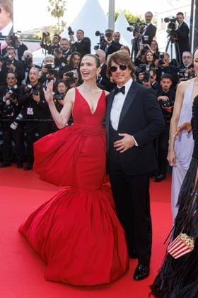 Festival de Cannes Premiere Mission Impossible The Final Reckoning Hayley Atwell and Tom Cruise at the premiere of Mission Impossible The Final Reckoning during the 78 Cannes Film Festival on 14 05 2025 Copyright: xEventpressxKochanx