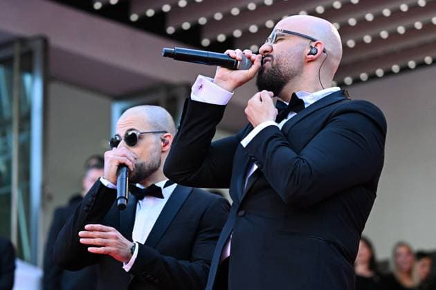 Cannes Mission Impossible The Final Reckoning Screening AM Beat box performers attending the Mission: Impossible - The Final Reckoning red carpet for the Out of Competition premiere, Cannes, France on May 14, 2025 as part of the 78th Cannes Film Festival. Photo by Aurore Marechal ABACAPRESS.COM Cannes France  Copyright: xMarechalxAurore ABACAx