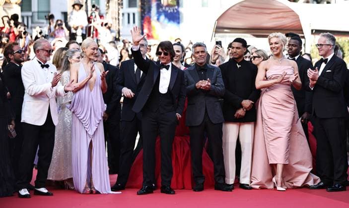 (250515) -- CANNES, May 15, 2025 -- Cast members of the film Mission: Impossible - The Final Reckoning attend the world premiere of the film at the 78th edition of the Cannes Film Festival in Cannes, southern France, on May 14, 2025. ) FRANCE-CANNES-FILM FESTIVAL-MISSION: IMPOSSIBLE-WORLD PREMIERE GaoxJing 