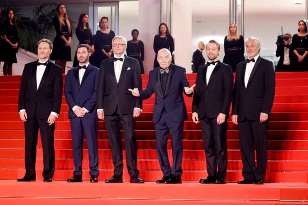 Anatoliy Beliy, Kevin Chneiweiss, Sergei Loznitsa, Aleksandr Filippenko, Aleksander Kuznetsov and Vytautas Kaniusonis at the premiere of the feature film Two Prosecutors Two Prosecutors at the Festival de Cannes 2025 78 Cannes International Film Festival at the Palais des Festivals Cannes, 14 05 2025 Foto:xD.xBedrosianx xFuturexImagex proscecutors_5512