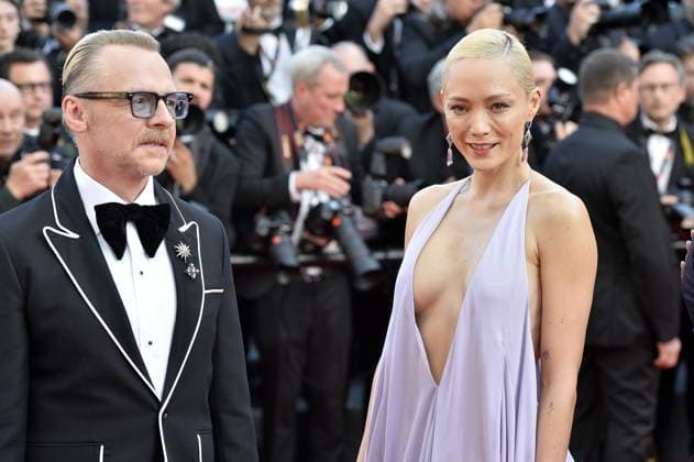 Simon Pegg, Pom Klementieff at the premiere of MISSION IMPOSSIBLE THE FINAL RECKONING in Cannes on 14 05 2025