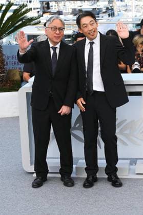 Cannes, 78th Cannes Film Festival 2025 - day 3 - Photocall of the film A Pale View of Hills Cannes, 78th Cannes Film Festival 2025 - day 3 - Photocall of the film A Pale View of Hills . In the picture Kei Ishikawa and Kazuo Ishiguro Cannes Cannes France  Copyright: xIPA ABACAx