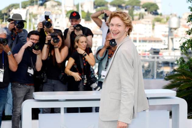 Filip Schnack at the photocall for the feature film Sound of Falling Looking into the sun at the Festival de Cannes 2025 78 Cannes International Film Festival at the Palais des Festivals Cannes, 15 05 2025 Foto:xD.xBedrosianx xFuturexImagex falling_5584