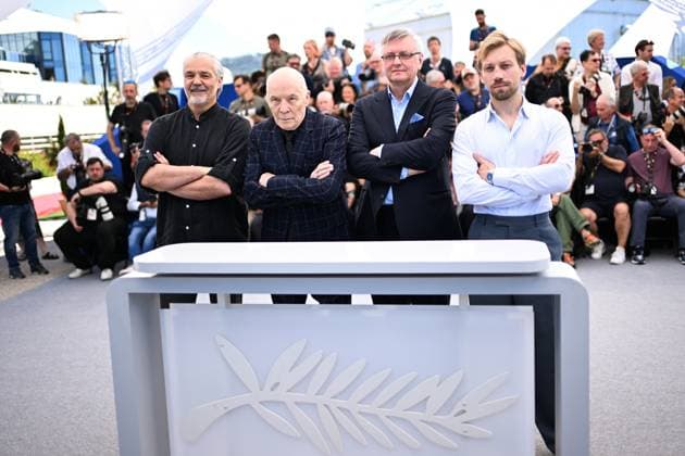 Cannes Two Prosecutors Photocall AM Vytautas Kaniusonis, Aleksandr Filippenko, Sergei Loznitsa and Aleksandr Kuznetsov attending the Two Prosecutors (Deux Procureurs) Photocall in Cannes, France on May 15, 2025 as part of the 78th Cannes Film Festival. Photo by Aurore Marechal ABACAPRESS.COM Cannes France  Copyright: xMarechalxAurore ABACAx