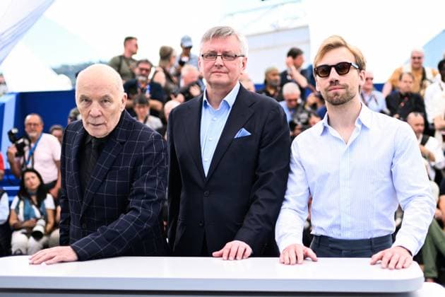 Cannes Two Prosecutors Photocall AM Aleksandr Filippenko, Sergei Loznitsa, Aleksandr Kuznetsov attending the Two Prosecutors (Deux Procureurs) Photocall in Cannes, France on May 15, 2025 as part of the 78th Cannes Film Festival. Photo by Aurore Marechal ABACAPRESS.COM Cannes France  Copyright: xMarechalxAurore ABACAx