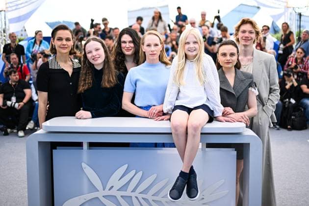 Cannes Sound Of Falling Photocall AM Luise Heyer, Susanne Wust, Lena Urzendowsky, Hanna Heckt and Laeni Geiseler attending the Sound Of Falling Photocall in Cannes, France on May 15, 2025 as part of the 78th Cannes Film Festival. Photo by Aurore Marechal ABACAPRESS.COM Cannes France  Copyright: xMarechalxAurore ABACAx