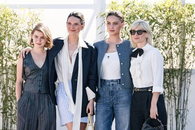 Cannes, The cast arrives at the photocall of Qui Brille Au Combat (The Wonderers) during the 78th Cannes Film Festival Cannes, The cast arrives at the photocall of Qui Brille Au Combat (The Wonderers) during the Festival de Cannes. In the photo: Joséphine Japy (Actress), Mélanie Laurent (Actress), Angelina Woreth (Actress), Sarah Pachoud (Actress) Milan Italy  Copyright: xIPA ABACAx