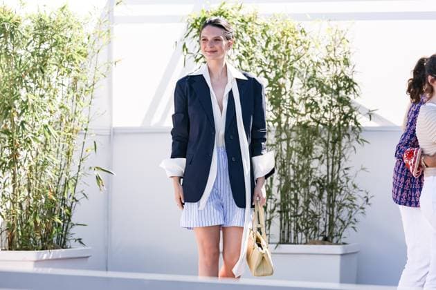 Milan, Italy: Cannes, The cast arrives at the photocall of Qui Brille Au Combat (The Wonderers) during the Festival de Cannes. In the photo: JosÃ phine Japy (Actress) Milan Italy  - ZUMAp169 20250515_zea_p169_429 Copyright: xAlessandroxBremecx