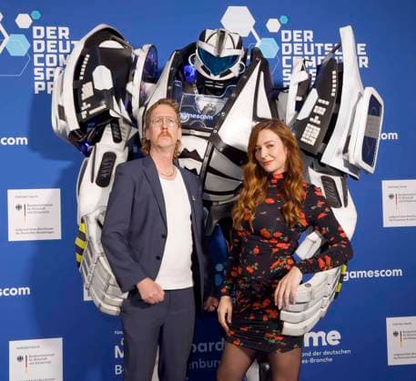 Katrin Bauerfeind and Uke Bosse at the German Computer Game Award 2025