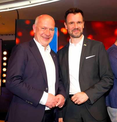 Kai Wegner, Felix Falk at the German Computer Game Award 2025