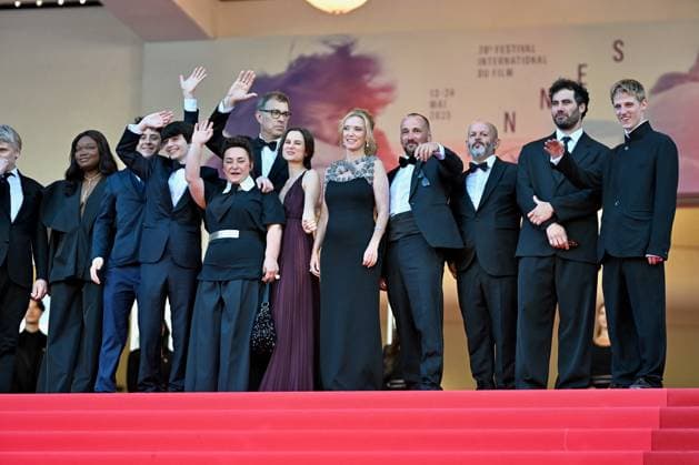 Cannes - Dossier 137 (Case 137) Red Carpet Stanislas Merhar, Guslagie Malanda, Mathilde Riu, Côme Peronnet, Solàn Machado-Graner, Sandra Colombo, Dominik Moll, Mathilde Roehrich, Léa Drucker, Valentin Campagne, Theo Costa - Marini, Jonathan Turnbull and Gilles Marchand attends the Dossier 137 (Case 137) red carpet during day 3 of the 78th annual Cannes Film Festival at Palais des Festivals on May 15, 2025 in Cannes, France. Photo by Franck Castel ABACAPRESS.COM Cannes France Copyright: xCastelxFranck ABACAx