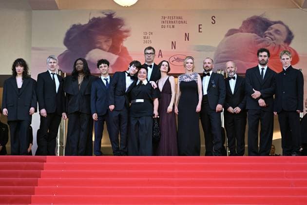 Cannes Dossier 137 Premiere AM Stanislas Merhar, Guslagie Malanda, Solàn Machado-Graner, Sandra Colombo, Dominik Moll, Mathilde Roehrich, Lea Drucker, Jonathan Turnbull, Gilles Marchand, Theo Costa-Marini and Valentin Campagne attending the Dossier 137 (Case 137) red carpet in Cannes, France on May 15, 2025 as part of the 78th Cannes Film Festival. Photo by Aurore Marechal ABACAPRESS.COM Cannes France  Copyright: xMarechalxAurore ABACAx