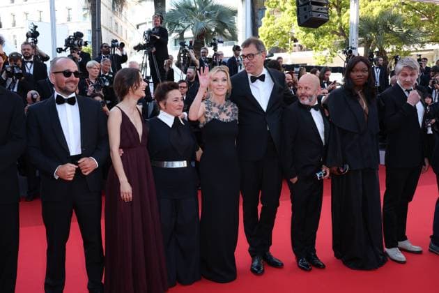 Dossier 137 (Case 137) Red Carpet at the 78th Annual Cannes Film Festival SolÃ n Machado-Graner, Barbara Letellier, Jonathan Turnbull, Mathilde Roehrich, Gilles Marchand, LÃ a Drucker, Sandra Colombo, Dominik Moll, Guslagie Malanda, Stanislas Merhar, Mathilde Riu and CÃ me Peronnet - Dossier 137 (Case 137) Red Carpet at the 78th Annual Cannes Film Festival in Cannes, France on May 15, 2025.  Copyright: x Chassery+Courdjix