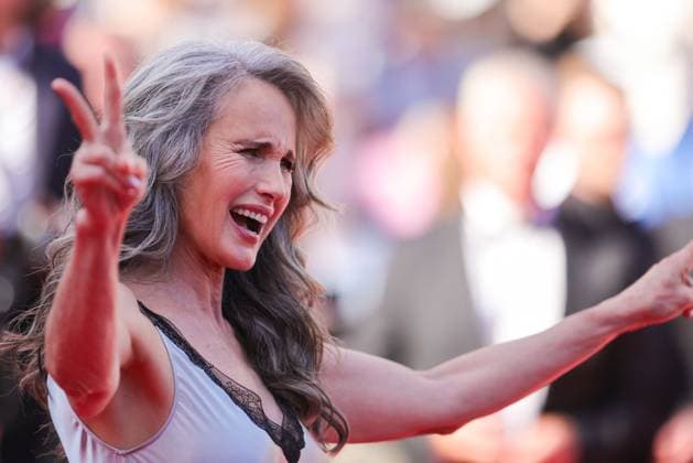 Entertainment Bilder des Tages Cannes - Dossier 137 (Case 137) Red Carpet Andie MacDowell attends the Dossier 137 (Case 137) red carpet at the 78th annual Cannes Film Festival at Palais des Festivals on May 15, 2025 in Cannes, France. Photo by Shootpix ABACAPRESS.COM. Cannes France  Copyright: xShootpix ABACAx