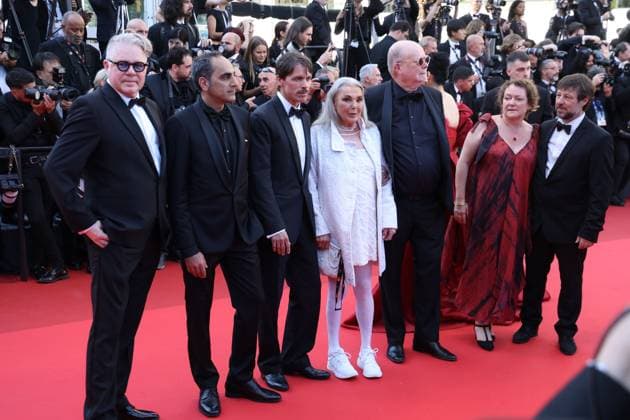Dossier 137 (Case 137) red carpet in Cannes Mattias Nohrborg, Pia Degermark and Jon Asp at the Dossier 137 (Case 137) red carpet at the 78th annual Cannes Film Festival at Palais des Festivals on May 15, 2025 in Cannes, France CAP GOL GOL Cannes CÃ te d Azur France Copyright: xRickxGold CapitalxPicturesx