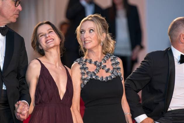 78eme Festival International du Film de Cannes Redescente du film Dossier 137 444326 2025 05 15 Cannes France Drucker, Léa Roehrich, Mathilde  Copyright: xAnthonyxCarrelx xStarfacex STAR_444326_001