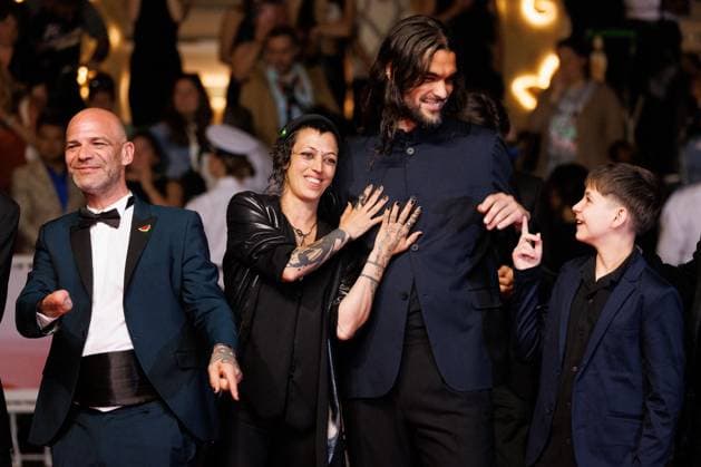 M Montée des marches du film Sirat lors du 78ème Festival International du Film de Cannes Richard Bellamy, Jade Oukid, Óliver Laxe, Bruno Núnez Montée des marches du film Sirat lors du 78ème Festival International du Film de Cannes, au Palais des Festivals à Cannes Le 15 mai 2025 Jacovides Moreau Bestimage Red carpet for the movie Sirat during the 78th Cannes International Film Festival at the Palais des Festivals in Cannes, France On may 15th 2025 Cannes France  Copyright: xJACOVIDES-MOREAUx xBESTIMAGExJACOVIDES-MOREAUx xBESTIMAGEx