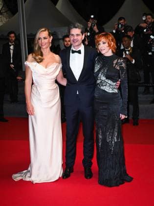 Cannes, 78th Cannes Film Festival 2025 - night 3 - red carpet of the film Dalloway Cannes, 78th Cannes Film Festival 2025 - evening 3 - red carpet of the film Dalloway In the photo: Cécile de France, Yann Gozlan and Mylène Farmer cannes France  Copyright: xIPA ABACAx