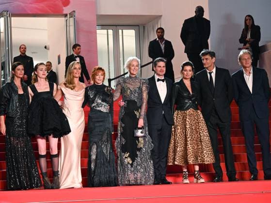 Cannes, 78th Cannes Film Festival 2025 - night 3 - red carpet of the film Dalloway Cannes, 78th Cannes Film Festival 2025 - evening 3 - red carpet of the film Dalloway In the photo: Anna Mouglalis, Freya Mavor, Cécile de France, Yann Gozlan, Mylène Farmer, Tatiana de Rosnay, Sidonie Dumas cannes France  Copyright: xIPA ABACAx