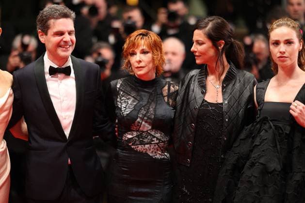 Cannes Dalloway Screening JD Yann Gozlan, Mylene Farmer, Anna Mouglalis and Freya Mavor attend the midnight screening of Dalloway as part of the 78th Cannes Film Festival in Cannes, France on May 15, 2025. Jerome Domine ABACAPRESS.COM Cannes France  Copyright: xDominexJerome ABACAx
