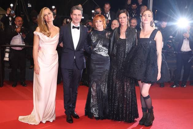 Cannes Dalloway Screening JD Cecile de France, Yann Gozlan, Mylene Farmer, Anna Mouglalis and Freya Mavor attend the midnight screening of Dalloway as part of the 78th Cannes Film Festival in Cannes, France on May 15, 2025. Jerome Domine ABACAPRESS.COM Cannes France  Copyright: xDominexJerome ABACAx