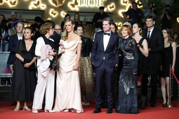 Cannes 2025 Premiere du film Dalloway CÃ cile de France , Yann Gozlan and Mylene Farmer Premiere of the movie Dalloway on the red carpet of the Cannes Film Festival on May 15th 2025.  Copyright: x Chassery+Courdjix