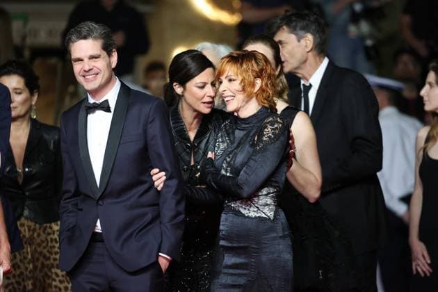 Cannes 2025 Premiere du film Dalloway Yann Gozlan , Anna Mouglalis and Mylene Farmer Premiere of the movie Dalloway on the red carpet of the Cannes Film Festival on May 15th 2025.  Copyright: x Chassery+Courdjix