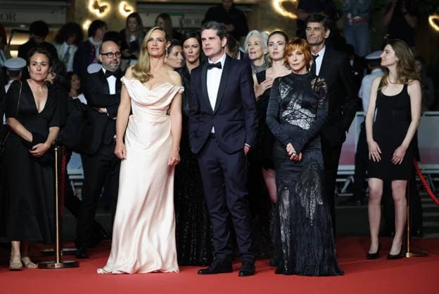 Cannes 2025 Premiere du film Dalloway CÃ cile de France , Yann Gozlan and Mylene Farmer Premiere of the movie Dalloway on the red carpet of the Cannes Film Festival on May 15th 2025.  Copyright: x Chassery+Courdjix