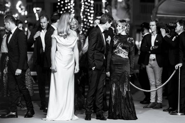 78eme Festival International du Film de Cannes Montée des marches du film Dalloway 78th International du Film de Cannes Red carpet with cast of Dalloway movie 444331 2025 05 15 France Farmer, Mylène Gozlan, Yann De France, Cécile  Copyright: xEstellexCarlierx xStarfacex STAR_444331_025