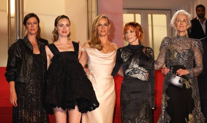 78eme Festival International du Film de Cannes Montée des marches du film Dalloway 78th Cannes Film Festival Red carpet of the film Dalloway Anna Mouglalis, Freya Mavor, Cecile de France, Mylene Farmer and Tatiana de Rosnay 444333 2025 05 15 Cannes France  Copyright: xIsabellexVautierx xStarfacex STAR_444333_034