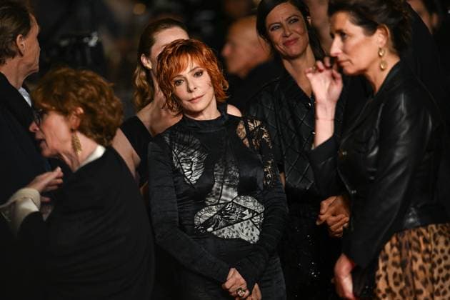 78eme Festival International du Film de Cannes Montée des marches du film Dalloway Festival de Cannes 2025 Red carpet Dalloway Mylene Farmer 444334 2025 05 16 France  Copyright: xLionelxGuericolas MPPx STAR_444334_004