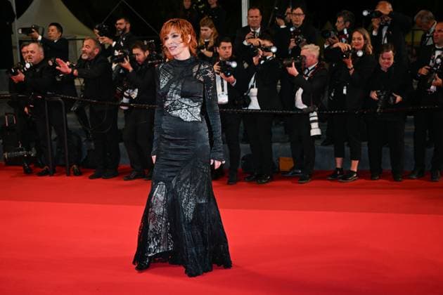 78eme Festival International du Film de Cannes Montée des marches du film Dalloway Festival de Cannes 2025 Red carpet Dalloway Mylene Farmer 444334 2025 05 16 France  Copyright: xLionelxGuericolas MPPx STAR_444334_056