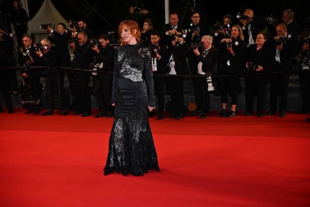 78eme Festival International du Film de Cannes Montée des marches du film Dalloway Festival de Cannes 2025 Red carpet Dalloway Mylene Farmer 444334 2025 05 16 France  Copyright: xLionelxGuericolas MPPx STAR_444334_060