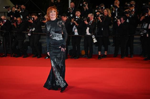 78eme Festival International du Film de Cannes Montée des marches du film Dalloway Festival de Cannes 2025 Red carpet Dalloway Mylene Farmer 444334 2025 05 16 France  Copyright: xLionelxGuericolas MPPx STAR_444334_064