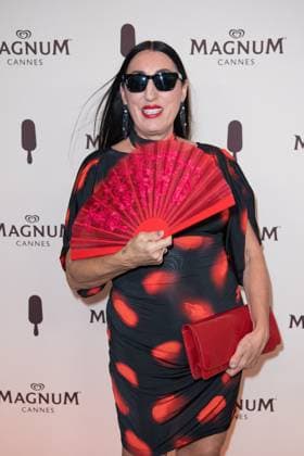 Cannes Magnum Party NG Rossy de Palma attending the Magnum Party Photocall at Magnum Beach in Cannes, France on May 15 2025 as part of the 78th Cannes Film Festival. Photo by Nicolas Genin ABACAPRESS.COM Cannes France  Copyright: xGeninxNicolas ABACAx
