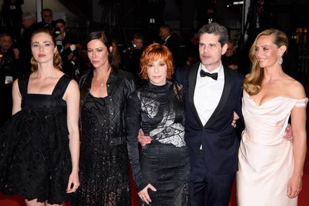 Cannes Dalloway Red Carpet NG Freya Mavor, Anna Mouglalis, Mylene Farmer, Yann Gozlan and Cecile de France attending the ‘Dalloway’ Screening and Red Carpet at Palais Des Festivals in Cannes, France on May 15 2025 as part of the 78th Cannes Film Festival. Photo by Nicolas Genin ABACAPRESS.COM Cannes France  Copyright: xGeninxNicolas ABACAx