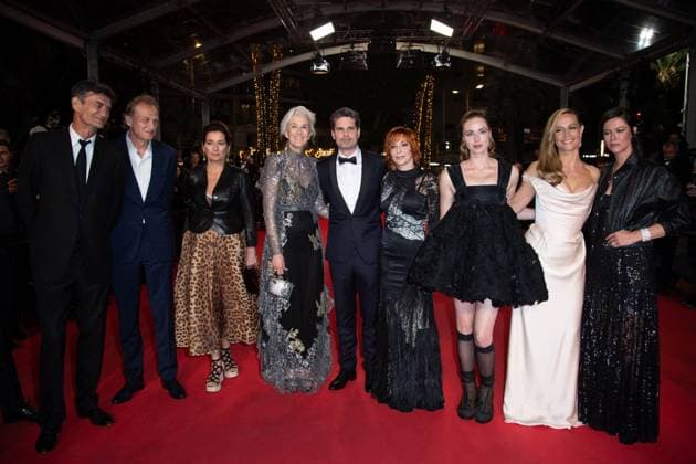 Cannes Dalloway Premiere AM Anna Mouglalis, Freya Mavor, Cécile de France, Mylene Farmer, Tatiana de Rosnay, Yann Gozlan, Sidonie Dumas and guests attending the Dalloway red carpet in Cannes, France on May 15, 2025 as part of the 78th Cannes Film Festival. Photo by Aurore Marechal ABACAPRESS.COM Cannes France  Copyright: xMarechalxAurore ABACAx