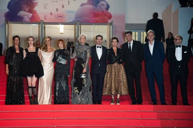 Cannes Dalloway Premiere AM Anna Mouglalis, Freya Mavor, Cécile de France, Mylene Farmer, Tatiana de Rosnay, Yann Gozlan, Sidonie Dumas and guests attending the Dalloway red carpet in Cannes, France on May 15, 2025 as part of the 78th Cannes Film Festival. Photo by Aurore Marechal ABACAPRESS.COM Cannes France  Copyright: xMarechalxAurore ABACAx