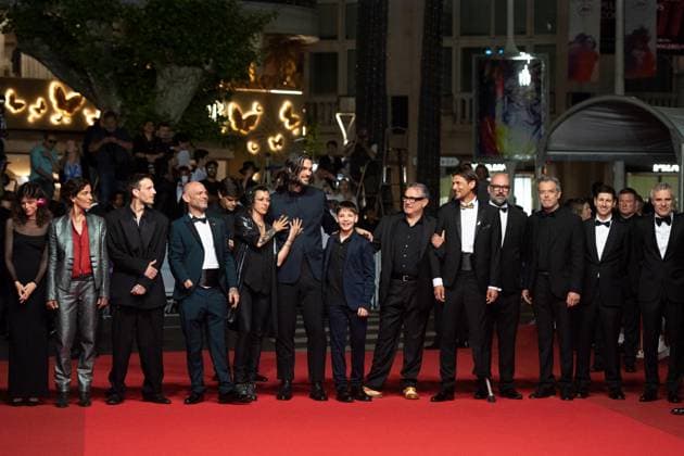 Cannes Sirat Premiere AM Stefania Gadda, a guest, Richard Bellamy, Jade Oukid, Oliver Laxe, Bruno Nunez, Sergi Lopez and Tonin Janvier attending the the Sirat red carpet in Cannes, France on May 15, 2025 as part of the 78th Cannes Film Festival. Photo by Aurore Marechal ABACAPRESS.COM Cannes France  Copyright: xMarechalxAurore ABACAx