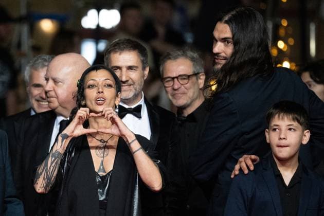 Cannes Sirat Premiere AM Jade Oukid, Oliver Laxe attending the the Sirat red carpet in Cannes, France on May 15, 2025 as part of the 78th Cannes Film Festival. Photo by Aurore Marechal ABACAPRESS.COM Cannes France  Copyright: xMarechalxAurore ABACAx