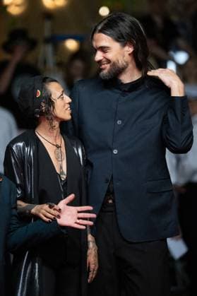 Cannes Sirat Premiere AM Jade Oukid and Oliver Laxe attending the the Sirat red carpet in Cannes, France on May 15, 2025 as part of the 78th Cannes Film Festival. Photo by Aurore Marechal ABACAPRESS.COM Cannes France  Copyright: xMarechalxAurore ABACAx
