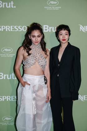 Cannes, The photocall of the Nespresso x Brut Party during the 78th Cannes Film Festival Cannes, The photocall of the Nespresso x Brut Party during the 78th Cannes Film Festival. In the photo: Araya A. Hargate (Actress), Kim Go-eun (Actress) Milan Italy  Copyright: xIPA ABACAx