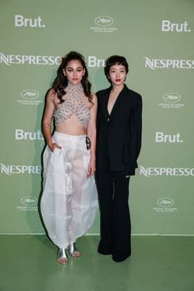 Cannes, The photocall of the Nespresso x Brut Party during the 78th Cannes Film Festival Cannes, The photocall of the Nespresso x Brut Party during the 78th Cannes Film Festival. In the photo: Araya A. Hargate (Actress), Kim Go-eun (Actress) Milan Italy  Copyright: xIPA ABACAx