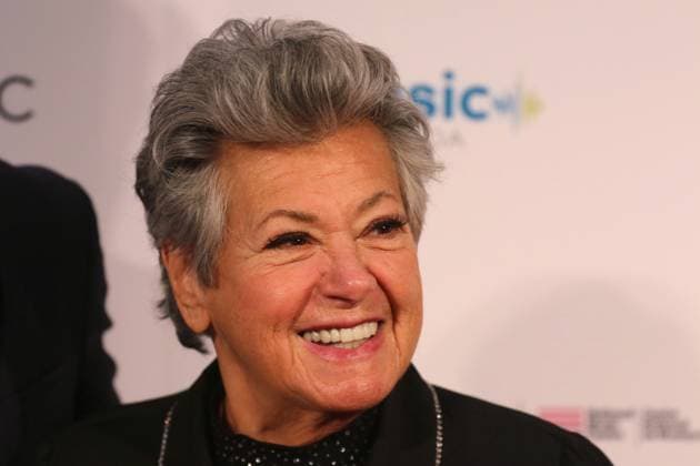 May 15, 2025, Calgary, Ab, Canada: Ginette Reno poses on the red carpet for the Canadian Music Hall of Fame ceremony in Calgary on Thursday, May 15, 2025. Calgary Canada  - ZUMAc35_ 20250515_zaf_c35_158 Copyright: xDavexChidleyx