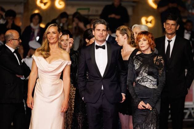 M Montée des marches du film Dalloway lors du 78ème Festival International du Film de Cannes Cécile de France, Yann Gozlan, Mylène Farmer Montée des marches du film Dalloway lors du 78ème Festival International du Film de Cannes, au Palais des Festivals à Cannes Le 15 mai 2025 Jacovides Moreau Bestimage Red carpet for the movie Dalloway during the 78th Cannes International Film Festival at the Palais des Festivals in Cannes, France On may 15th 2025 Cannes France  Copyright: xJACOVIDES-MOREAUx xBESTIMAGExJACOVIDES-MOREAUx xBESTIMAGEx