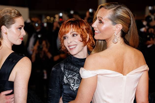 M Montée des marches du film Dalloway lors du 78ème Festival International du Film de Cannes Freya Mavor, Mylène Farmer, Cécile de France Montée des marches du film Dalloway lors du 78ème Festival International du Film de Cannes, au Palais des Festivals à Cannes On may 15th 2025 Jacovides Moreau Bestimage Red carpet for the movie Dalloway during the 78th Cannes International Film Festival at the Palais des Festivals in Cannes, France On may 15th 2025 Cannes France  Copyright: xJACOVIDES-MOREAUx xBESTIMAGExJACOVIDES-MOREAUx xBESTIMAGEx