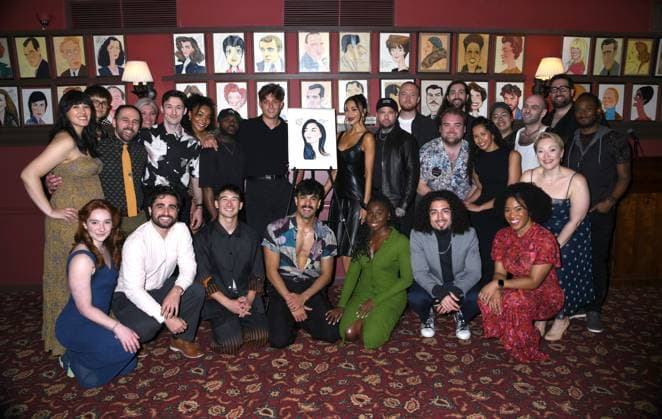 May 15, 2025, New York, Ny, United States: Tom Francis, Nicole Scherzinger and Jamie Lloyd pose during a celebration for her Sardi s portrait unveiling for Nicole Scherzinger s Broadway debut in Sunset Blvd. at Sardi s in New York. May 15, 2025. New York United States - ZUMAp281 20250515_zea_p281_003 Copyright: xPhotoxImagexPressx