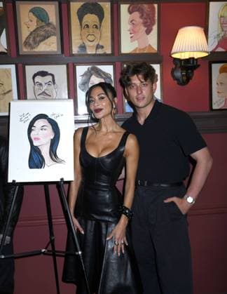 May 15, 2025, New York, Ny, United States: Nicole Scherzinger and Tom Francis pose during a celebration for her Sardi s portrait unveiling for Nicole Scherzinger s Broadway debut in Sunset Blvd. at Sardi s in New York. May 15, 2025. New York United States - ZUMAp281 20250515_zea_p281_064 Copyright: xPhotoxImagexPressx